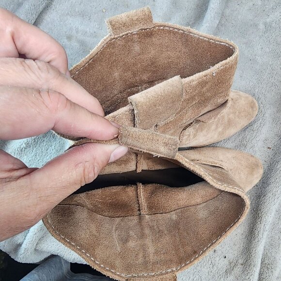 Vince Camuto Shoes Womens Size 8 Maves Brown Suede Block Heel Ankle Boots *GUC* - Picture 10 of 14